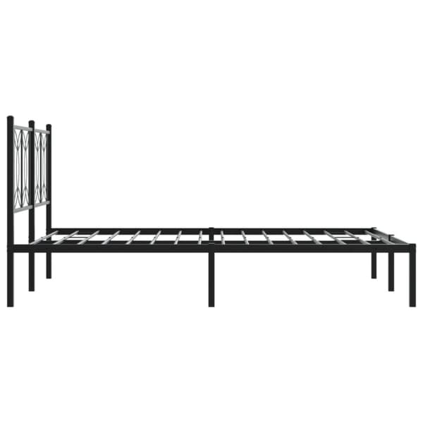 sengeramme med sengegavl 140x190 cm metal sort