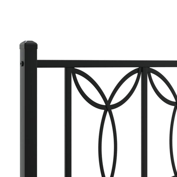 sengeramme med sengegavl 140x190 cm metal sort