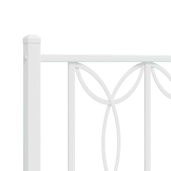 sengeramme med sengegavl 183x213 cm metal hvid