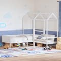 Miniatyrbillede 3 af 10: husseng med bænk 90x190 cm massivt fyrretræ hvid