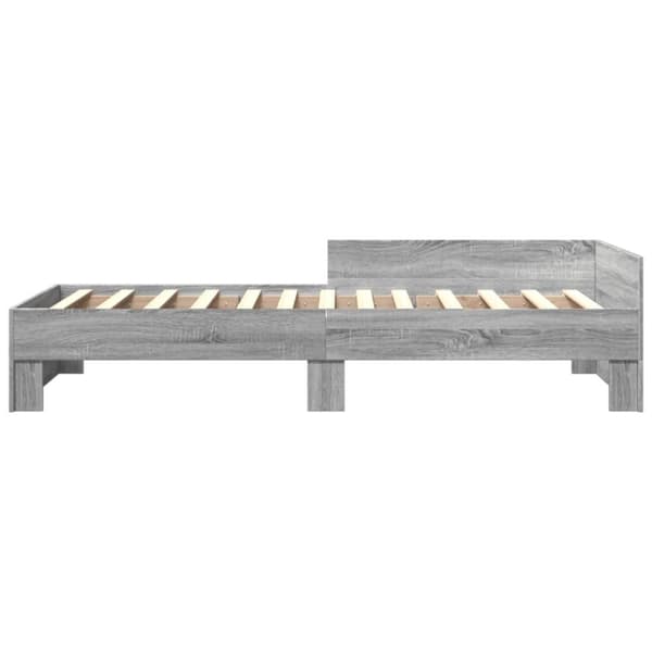Sängynrunko harmaa Sonoma 90x200 cm tekninen puu
