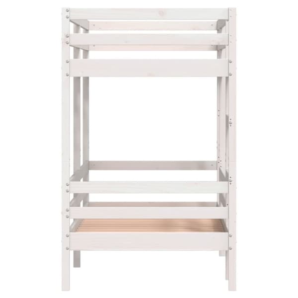 Våningssäng vit 80x200 cm massiv furu