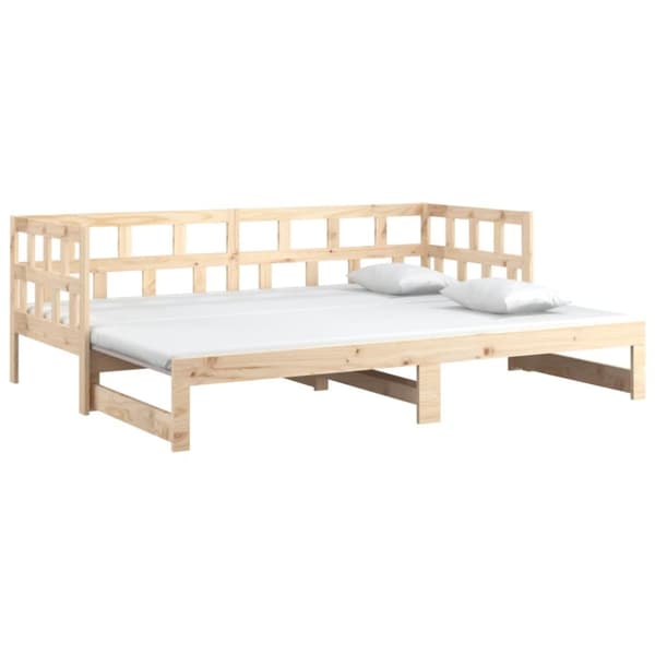 Dagbädd utdragbar massiv furu 2x(90x200) cm