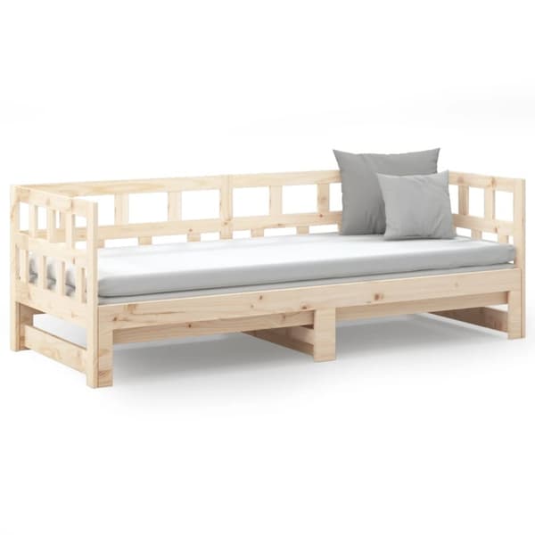 Dagbädd utdragbar massiv furu 2x(90x200) cm