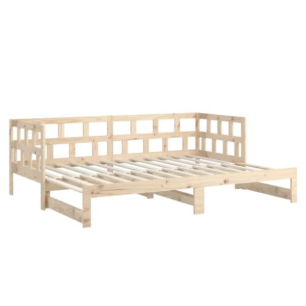 Dagbädd utdragbar massiv furu 2x(90x200) cm
