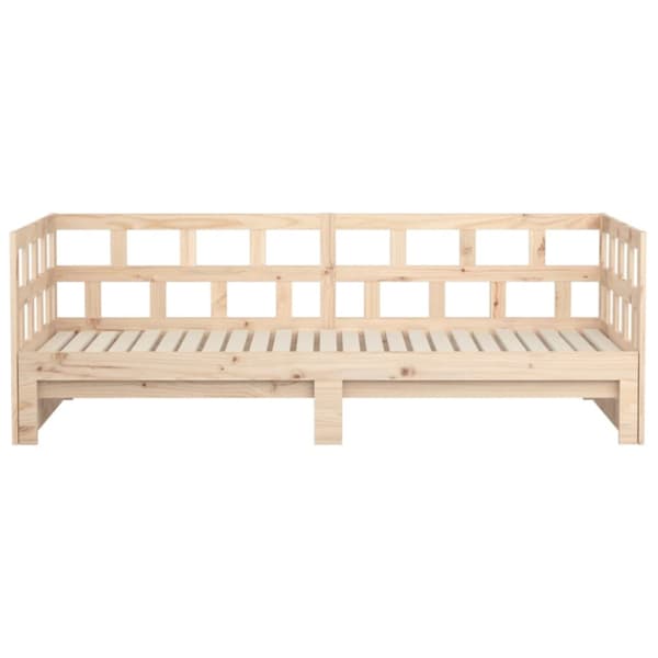 Dagbädd utdragbar massiv furu 2x(90x200) cm