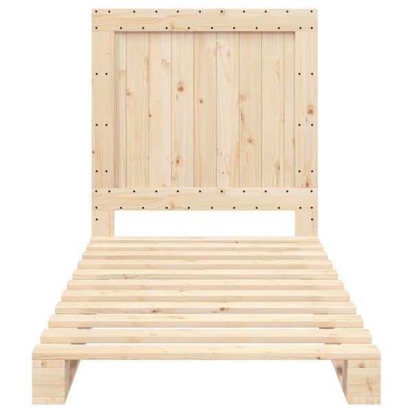sengeramme med sengegavl 90x200 cm massivt fyrretræ