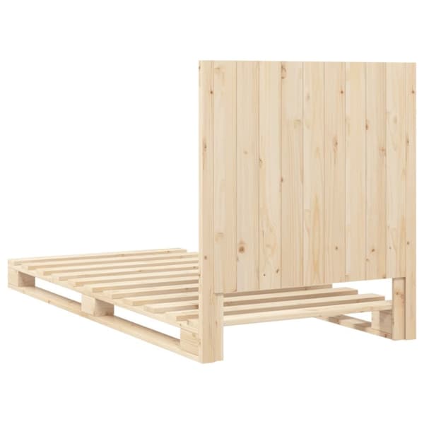 sengeramme med sengegavl 90x200 cm massivt fyrretræ