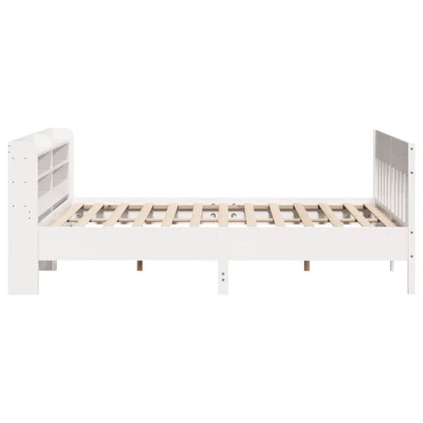 sengeramme uden madras 180x200 cm massivt fyrretræ hvid