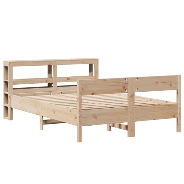 sengeramme uden madras 150x200 cm massivt fyrretræ