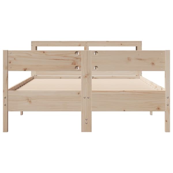 sengeramme uden madras 150x200 cm massivt fyrretræ