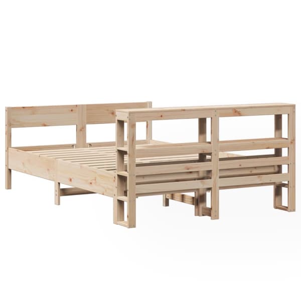 sengeramme uden madras 150x200 cm massivt fyrretræ