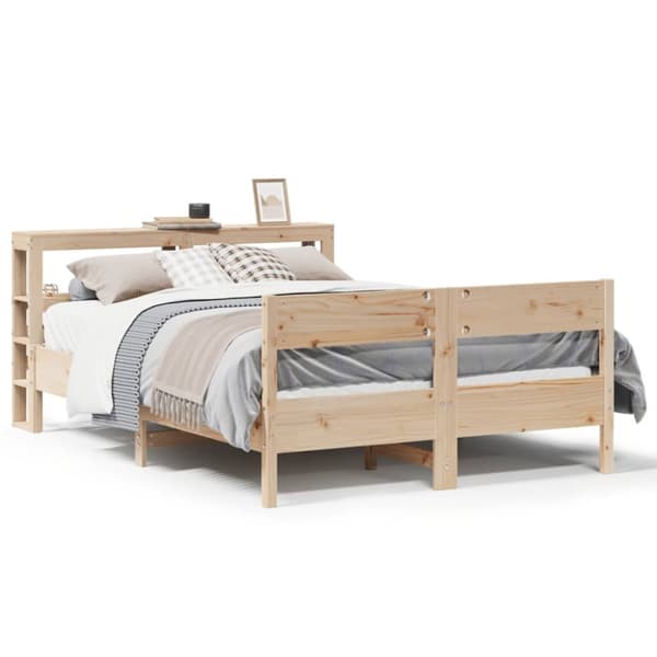 sengeramme uden madras 150x200 cm massivt fyrretræ