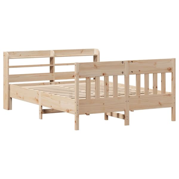 sengeramme uden madras 150x200 cm massivt fyrretræ