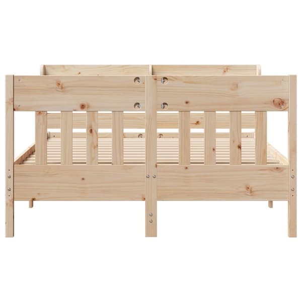 sengeramme uden madras 150x200 cm massivt fyrretræ