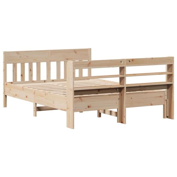 sengeramme uden madras 150x200 cm massivt fyrretræ