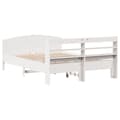 Miniatyrbillede 6 af 10: sengeramme uden madras 135x190 cm massivt fyrretræ hvid