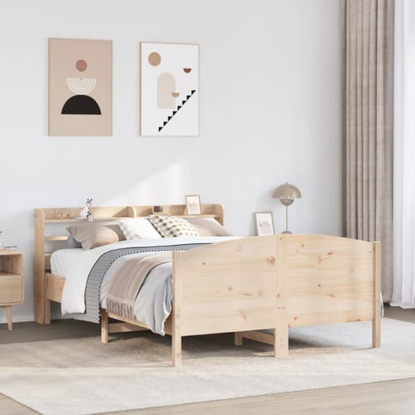 sengeramme uden madras 160x200 cm massivt fyrretræ
