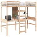 Miniatyrbild 4 av 10: Loftsäng utan madrass 75x190 cm massiv furu