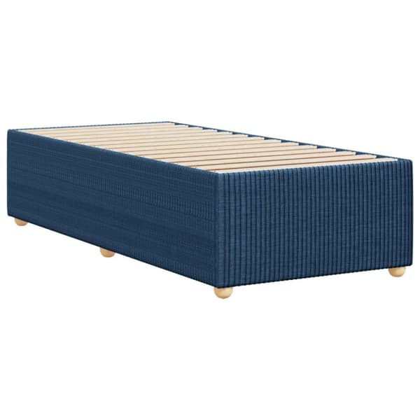 sengeramme 90x190 cm stof blå