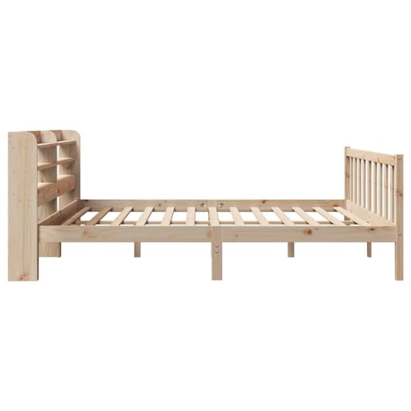 Sängram utan madrass 200x200 cm massiv furu