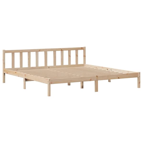 Sängram utan madrass 200x200 cm massiv furu