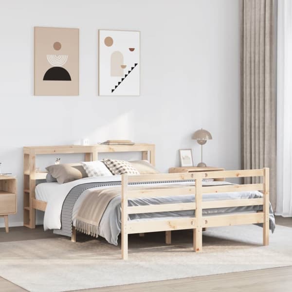 sengeramme uden madras 120x200 cm massivt fyrretræ