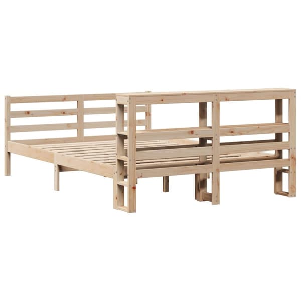 sengeramme uden madras 120x200 cm massivt fyrretræ
