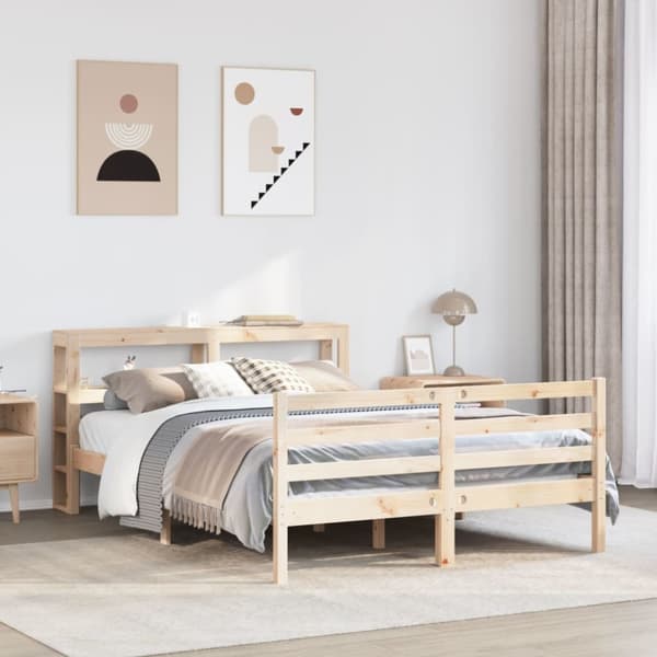 sengeramme uden madras 120x200 cm massivt fyrretræ