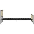 Miniatyrbillede 6 af 10: sengeramme uden madras 183x213 cm metal sonoma-eg