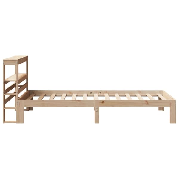 sengeramme med sengegavl 75x190 cm massivt fyrretræ