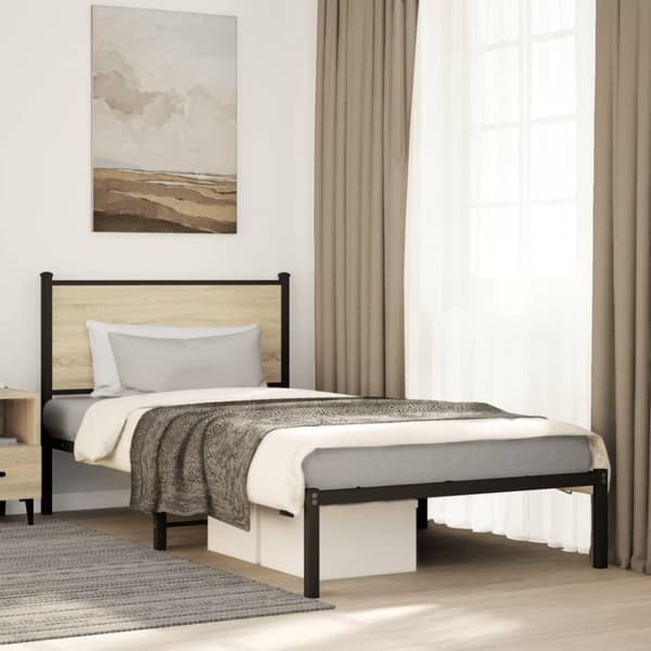 sengeramme uden madras 100x190 cm metal sonoma-eg