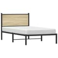 Miniatyrbillede 4 af 10: sengeramme uden madras 100x190 cm metal sonoma-eg