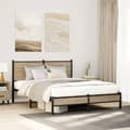 Miniatyrbillede 3 af 10: sengeramme uden madras 140x190 cm metal sonoma-eg