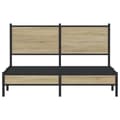 Miniatyrbillede 5 af 10: sengeramme uden madras 140x190 cm metal sonoma-eg