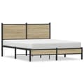 Miniatyrbillede 1 af 10: sengeramme uden madras 140x190 cm metal sonoma-eg
