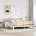 Miniatyrbillede 3 af 10: sengeramme med sengegavl 180x200 cm massivt fyrretræ