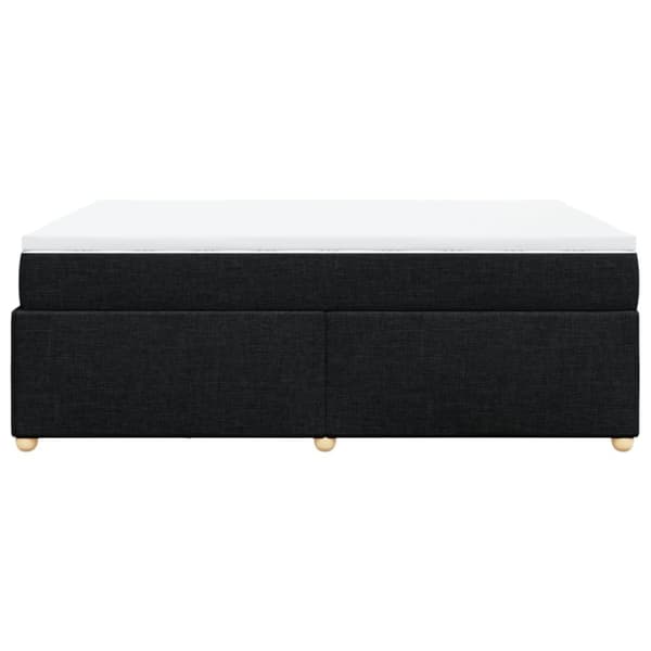 kontinentalseng med madras 160x200 cm stof sort