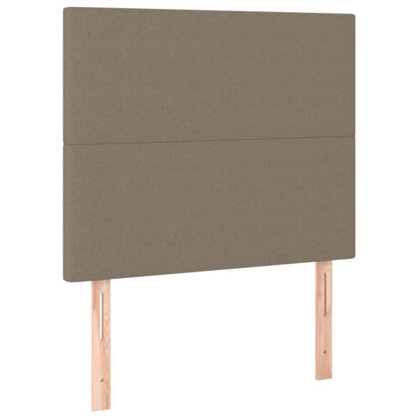 sengeramme med sengegavl 100x200 cm stof gråbrun