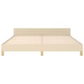 Miniatyrbillede 6 af 10: sengeramme med sengegavl 160x200 cm stof cremefarvet