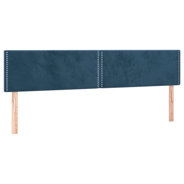 kontinentalseng med madras 160x200 cm fløjl mørkeblå