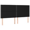 Miniatyrbillede 6 af 7: kontinentalseng med madras 200x200 cm stof sort