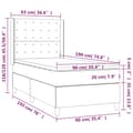 Miniatyrbillede 7 af 7: kontinentalseng med madras 90x190 cm fløjl pink