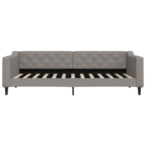 daybed med madras 90x200 cm stof gråbrun