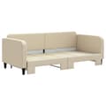 Miniatyrbillede 3 af 10: daybed med udtræk 90x200 cm stof cremefarvet