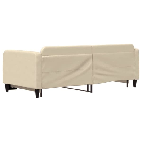 daybed med udtræk 90x200 cm stof cremefarvet