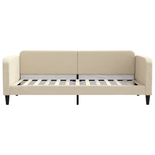 daybed med udtræk 90x200 cm stof cremefarvet