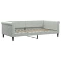 Miniatyrbillede 6 af 10: daybed med udtræk og skuffer 100x200 cm velour lysegrå