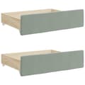 Miniatyrbillede 9 af 10: daybed med udtræk og skuffer 100x200 cm velour lysegrå