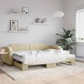 Miniatyrbillede 1 af 10: daybed med udtræk 90x200 cm stof cremefarvet